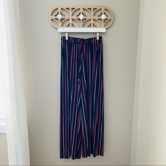 Striped Pull On Pants Blue/Red Sz 2 - Picture 1 of 10